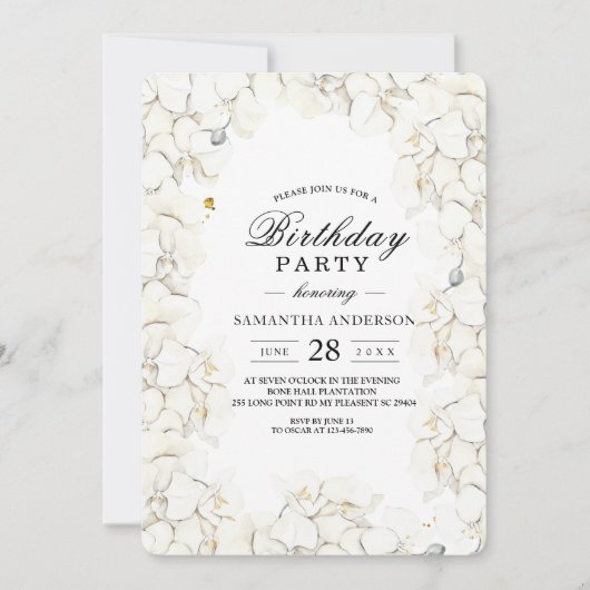 Elegant Beauty White Orchids Lijst Kaart (Voorkant)