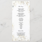 Elegant Beauty White Orchids Lijst Menu (Achterkant)