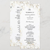 Elegant Beauty White Orchids Lijst Menu (Voorkant / Achterkant)