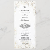 Elegant Beauty White Orchids Lijst Menu (Voorkant)