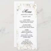 Elegant Beauty White Orchids Lijst Menu (Voorkant / Achterkant)