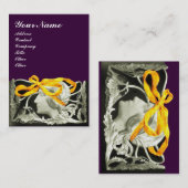 ELEGANT BEAUTY zwart-wit, geel paars Visitekaartje (Voorkant / Achterkant)