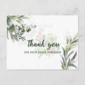 Elegant bedankbericht voor de orderbevestiging briefkaart (Voorkant)