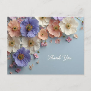Elegant Bedankje-ontwerp met een Pastel Arrangemen Briefkaart