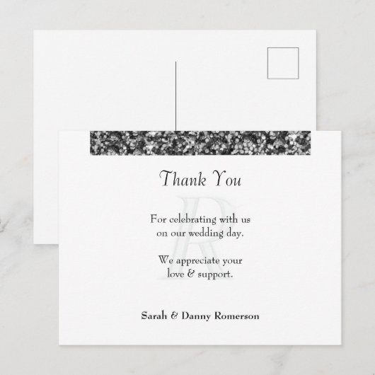 ELEGANT BEDANKKAART BRIEFKAART (Voorkant / Achterkant)