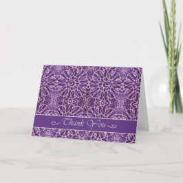 Elegant bedankkaart in Violet, Algemene Bedankt