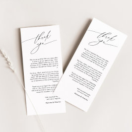 Elegant bedankkaart met kalligrafie lettertype kaart