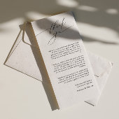 Elegant bedankkaart met kalligrafie lettertype kaart