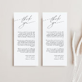 Elegant bedankkaart met kalligrafie lettertype kaart