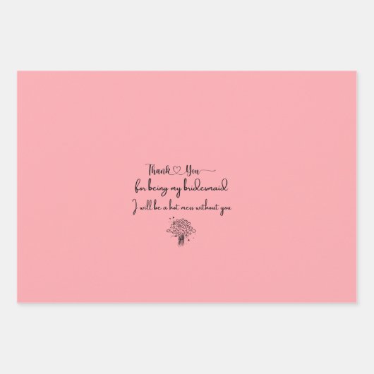 Elegant bedankt dat je mijn Bridesmaid bent Inpakpapier Vel (Voorkant 3)