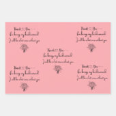 Elegant bedankt dat je mijn bruidsroze bent inpakpapier vel (Voorkant 3)