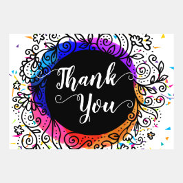 Elegant bedankt design met Confetti