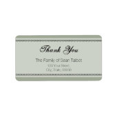 Elegant bedankt Etiket Kies je kleur 1 (Voorkant)