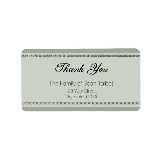 Elegant bedankt Etiket Kies je kleur 1 (Voorkant)