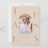 Elegant Bedankt Foto bruiloft Hartelijk dank (Voorkant)