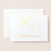 Elegant Bedankt Gold Folie Kaarten (Voorkant met envelop)