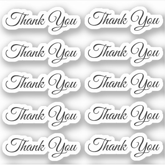 Elegant bedankt je moderne trouwscript sticker (Voorkant)