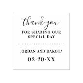 Elegant bedankt je script bruiloft | Aangepaste na Rubberstempel (Afrduk)