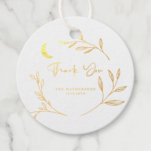 Elegant bedankt je script bruiloft bedankjes labels (Voorkant)