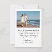 Elegant bedankt je script foto Collage Wedding (Achterkant)