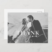 Elegant bedankt je script harthuwelijk briefkaart (Voorkant / Achterkant)