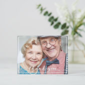 Elegant Bedankt Jubileum Typografie Foto Briefkaart (Staand voorkant)