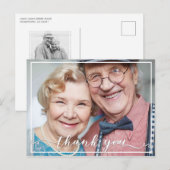 Elegant Bedankt Jubileum Typografie Foto Briefkaart (Voorkant / Achterkant)