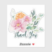 Elegant bedankt jullie bloemen sticker (Vel)