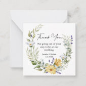 elegant bedankt jullie bloemen, stijlvolle trendy notitiekaartje (Voorkant)