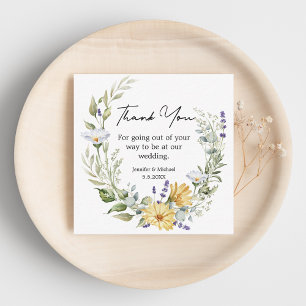 elegant bedankt jullie bloemen, stijlvolle trendy notitiekaartje