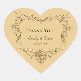 Elegant bedankt jullie koppels Aangepaste teksten Hart Sticker