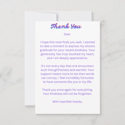 Elegant bedankt kaarten (Voorkant)