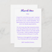 Elegant bedankt kaarten (Voorkant / Achterkant)