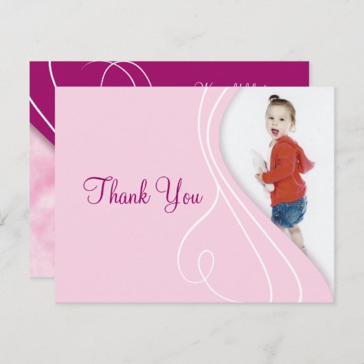 Elegant Bedankt kaarten (Voorkant / Achterkant)