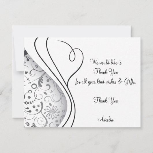 Elegant Bedankt kaarten (Achterkant)