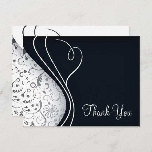 Elegant Bedankt kaarten (Voorkant / Achterkant)