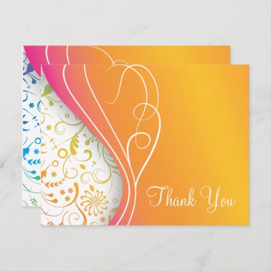 Elegant Bedankt kaarten (Voorkant / Achterkant)