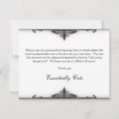 Elegant bedankt Katten, staarten, zwart-wit en zwa (Achterkant)