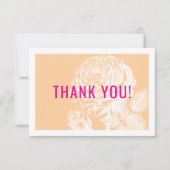 ELEGANT BEDANKT Moderne rozen floral beige roze (Voorkant)