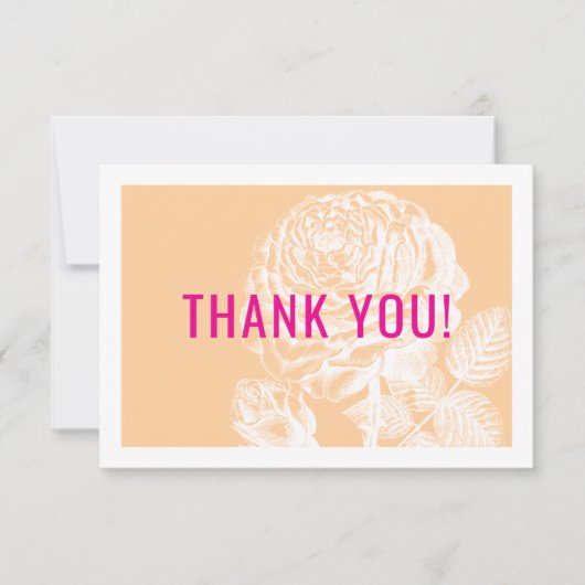 ELEGANT BEDANKT Moderne rozen floral beige roze (Voorkant)