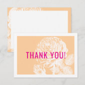 ELEGANT BEDANKT Moderne rozen floral beige roze (Voorkant / Achterkant)