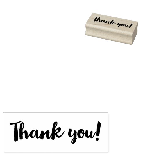 Elegant Bedankt Rubberstempel (Gestempeld)