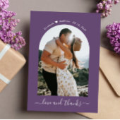 Elegant Bedankt Script 2 Foto Mauve Arch Bruiloft