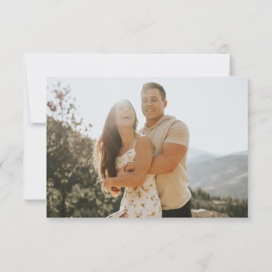 Elegant Bedankt Script 2 Foto Mauve Bruiloft (Achterkant)