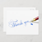 Elegant bedankt script briefkaart (Voorkant / Achterkant)