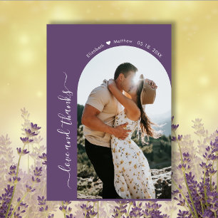 Elegant Bedankt Script Mauve 2 foto boog bruiloft