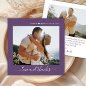 Elegant Bedankt Script Mauve 2 foto bruiloft