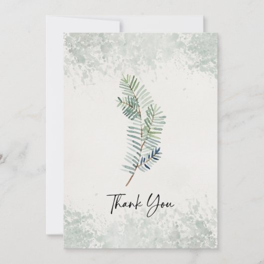 Elegant  Bedankt Stationery Kaart (Voorkant)