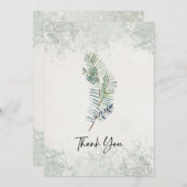 Elegant  Bedankt Stationery Kaart (Voorkant / Achterkant)