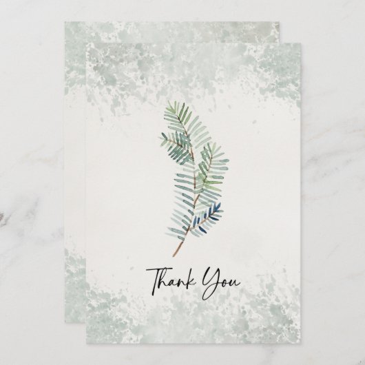 Elegant  Bedankt Stationery Kaart (Voorkant / Achterkant)